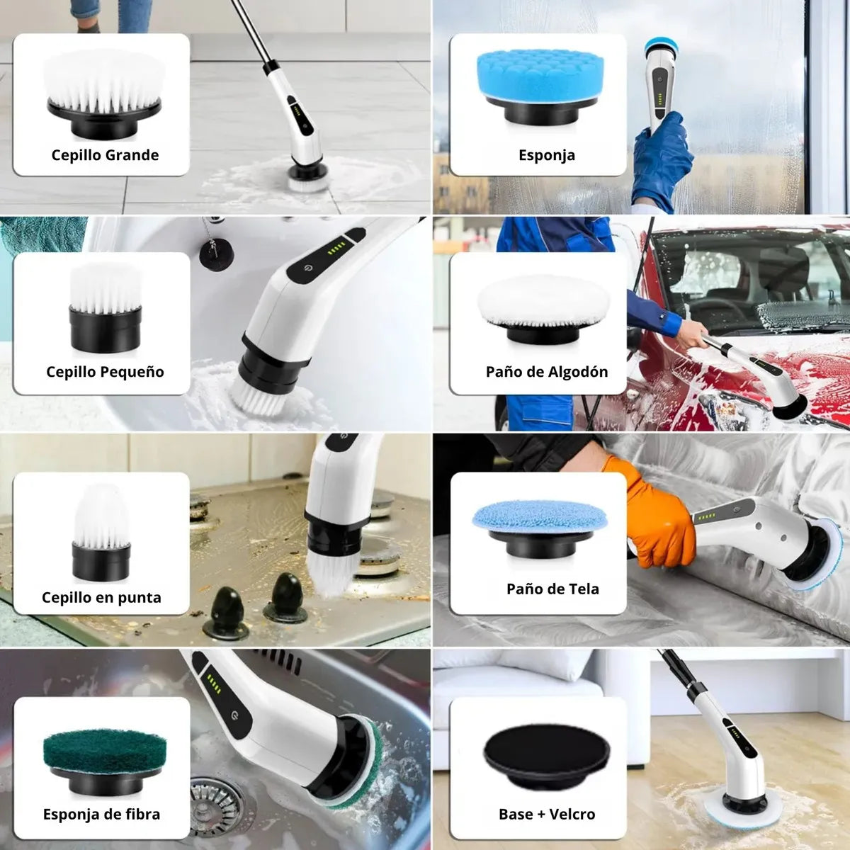 Cepillo Eléctrico Multifuncional 7 en 1