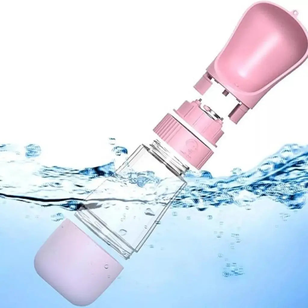 Botella Agua para perro 2 en 1